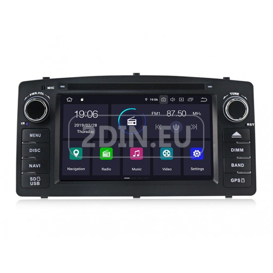 TOYOTA Corolla E120/E130 - МУЛТИМЕДИЯ / Навигация, CPU:8-Core, RAM:4Gb, Android DVD + DSP + CARPLAY + SIM